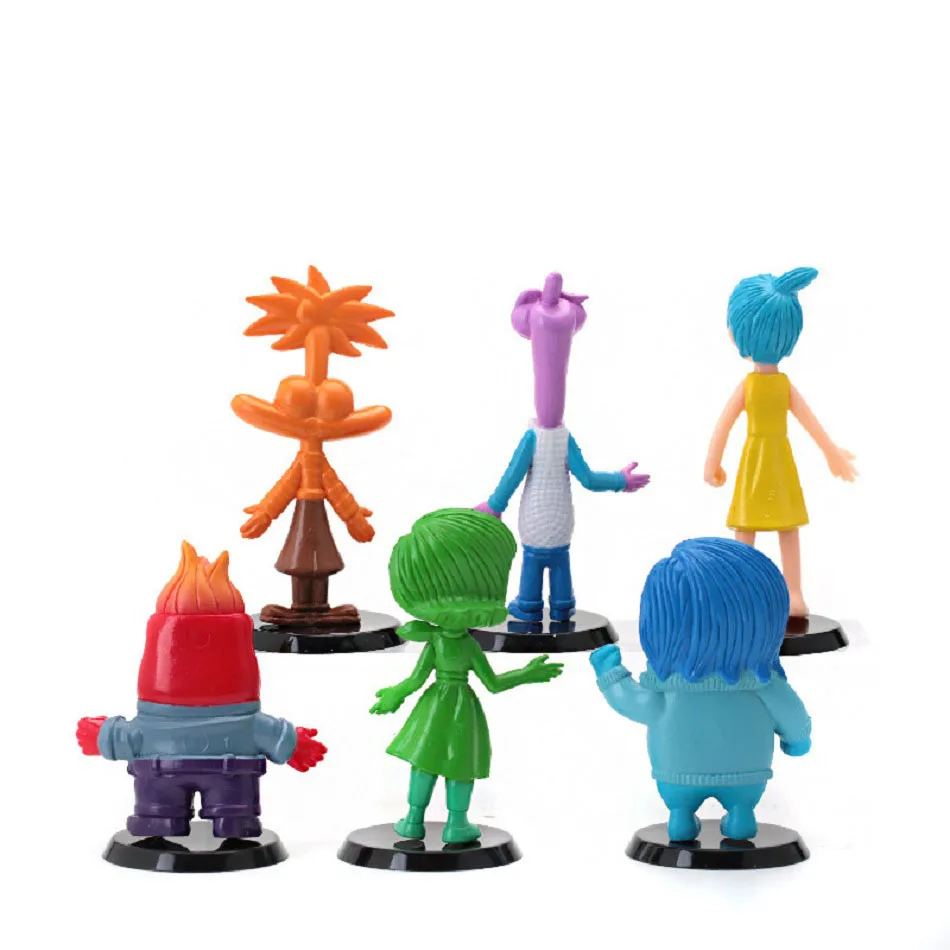 6pcs Inside Out 2 Figure Anime Joy Sadness Angry Action Figurine Fear Disgust Kits Collection Model Toy Gift In Stock