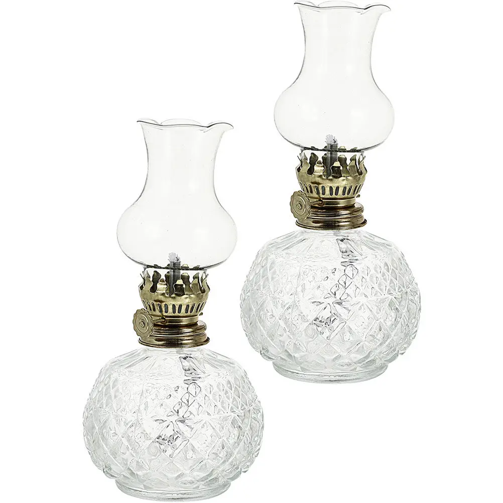 

2 шт. стеклянные лампы в винтажном стиле, масляные светильники, элегантный декор для дома, масляные лампы для использования на столе в помещении, аварийное освещение