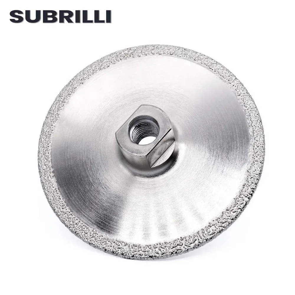 SUBRILLI 5inch Multi Purpose Diamond Cutting Grinding Disc Vacuum Brazed Double Sided Saw Blade Wheel For Stone Marble Concrete