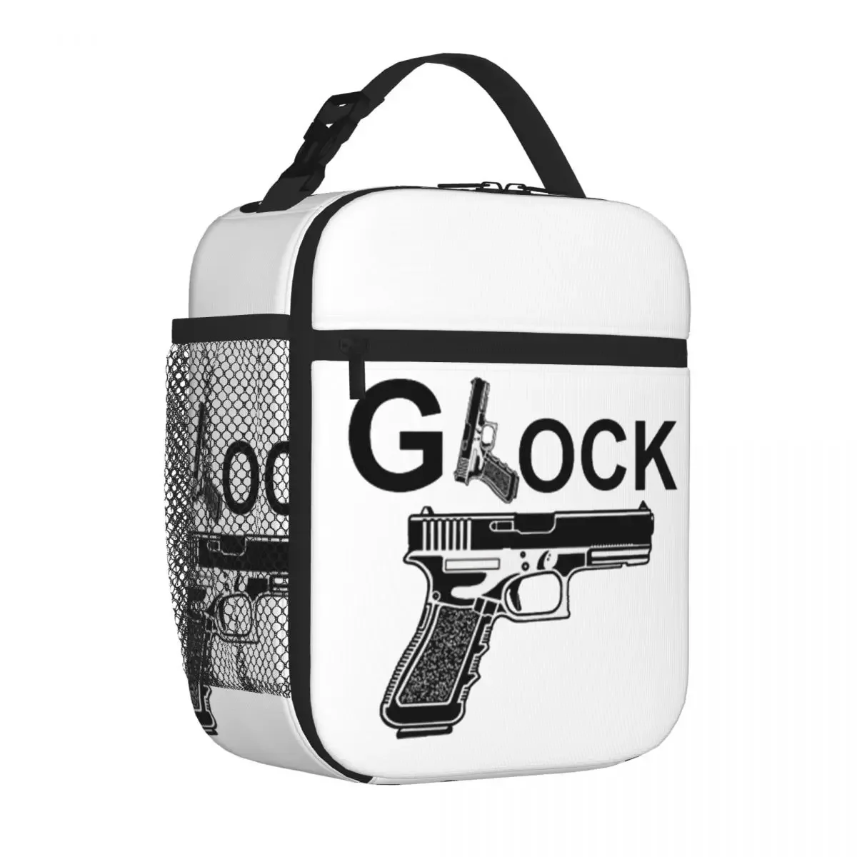 Glock USA Handgun Lunch Bags Insulated Lunch Tote Portable Thermal Bag Leakproof Picnic Bags for Woman Work Children School