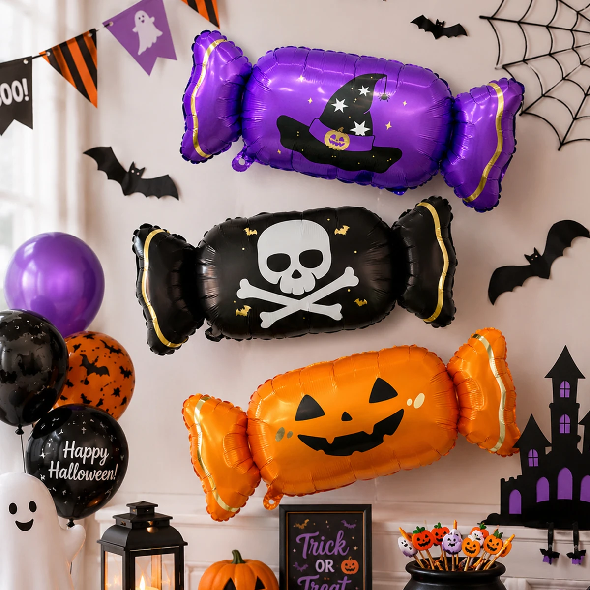 2/3-teiliges Halloween-Süßigkeiten-Set, geeignet für Halloween-Dekorationen, Geburtstagsfeiern, „Trick or Treat“-Veranstaltungen. – Detail 5