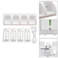 Charging Batteries 4 Slots Battery Charger USB Intelligent Adapter Plastic Station