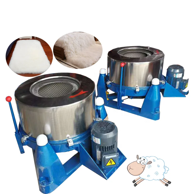 

Commercial centrifugal spin dryer dehydrator machine sheep wool processing machinery