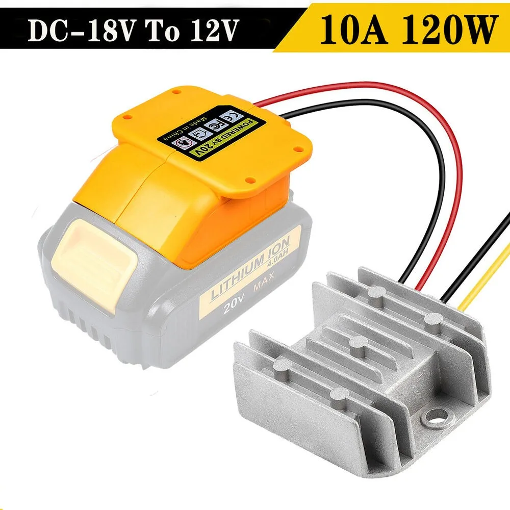 Step Down Converter For Dewalt Li-ion Battery Power Wheel Regulador de Tensão Buck Boost 10a 120w dc 20v para dc 12v