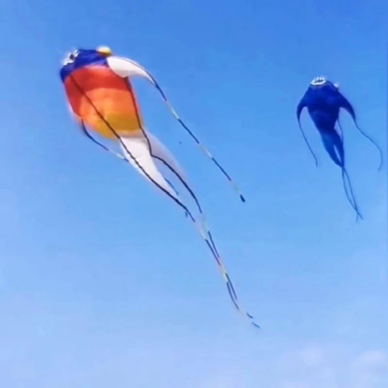 Large sea monster kite flying outdoor fun toys fish kites wind kites toy sports spinning top with rope Inflatable toys papalote