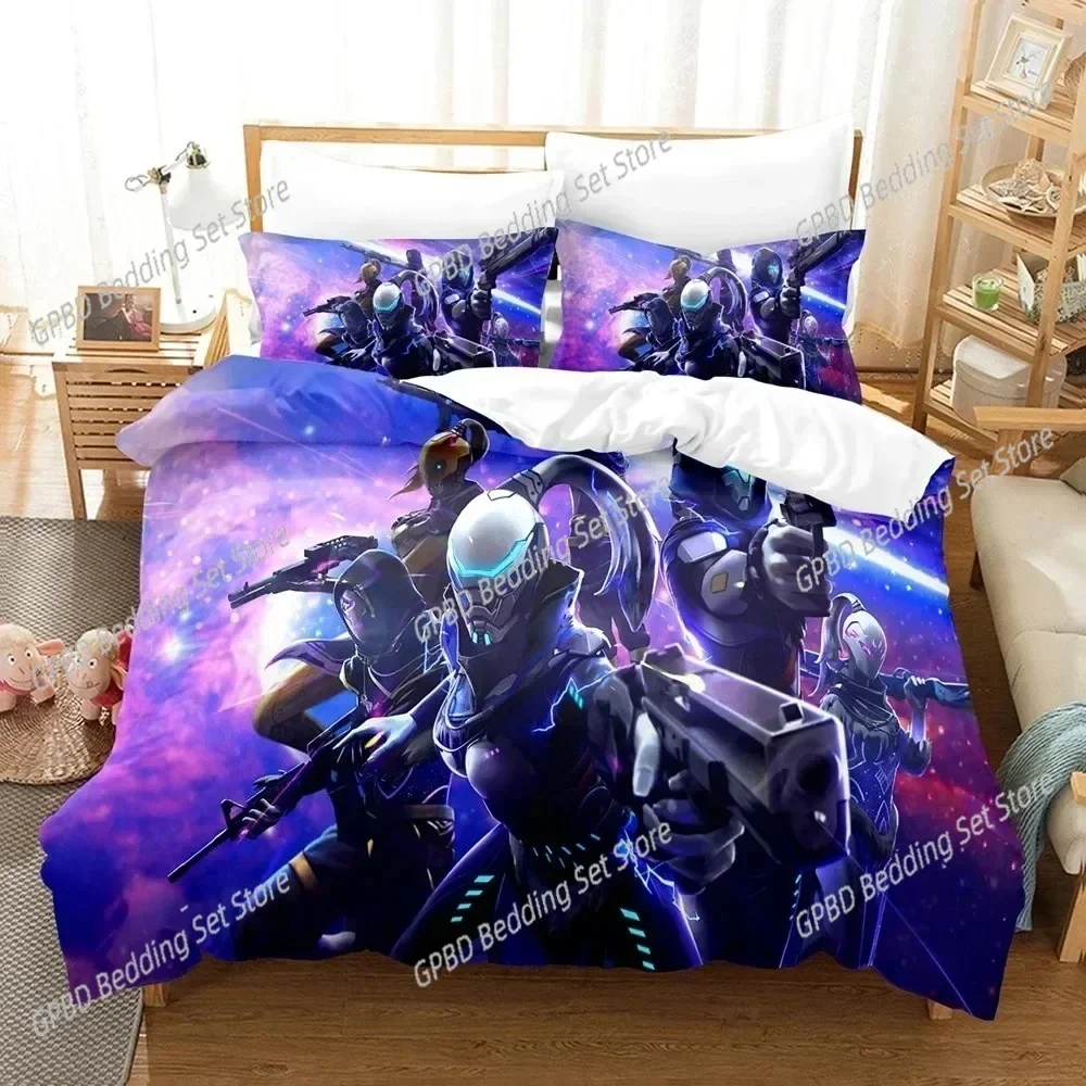 Free Fire Game Battlegrounds Comfortable Duvet Quilt Cover Pillowcase Bedding Set Children Bedroom Decoration Home Textile