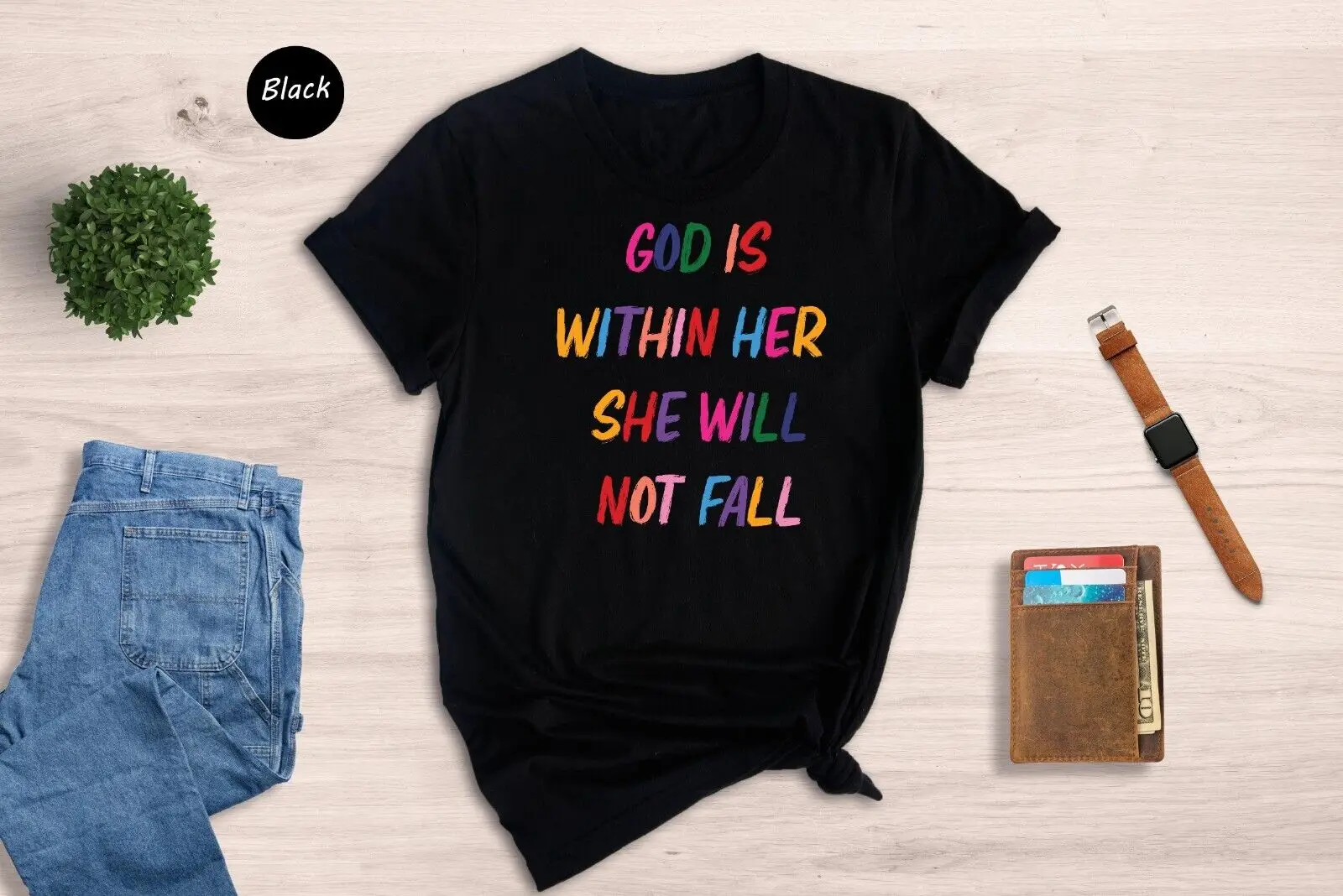 

God Is Within Her She Will Not Fall Shirt, Religious Shirt, Christian Shirt