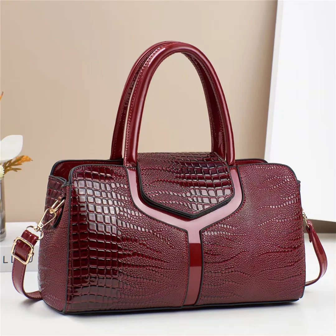 Luxury Designer Handbag Brand Crossbody Bags For Women 2024 New Crocodile Pattern Leather Shoulder Niche Boston pillow bag sac