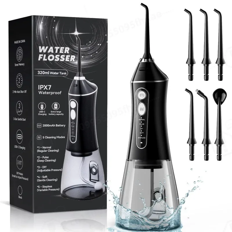 Portable Handheld Electric Water Flosser, Intelligent Oral Irrigator, Deep Cleaning for Teeth, Oral Care, Dental Cleaning Tool