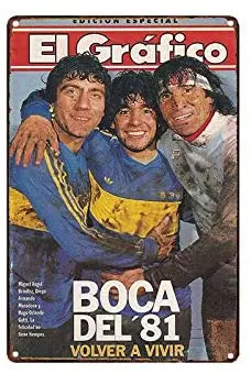 Letrero Metálico Boca Junior Del 81, Estilo Vintage Retro, para Bar, Pub, Hogar, Cafetería, Arte