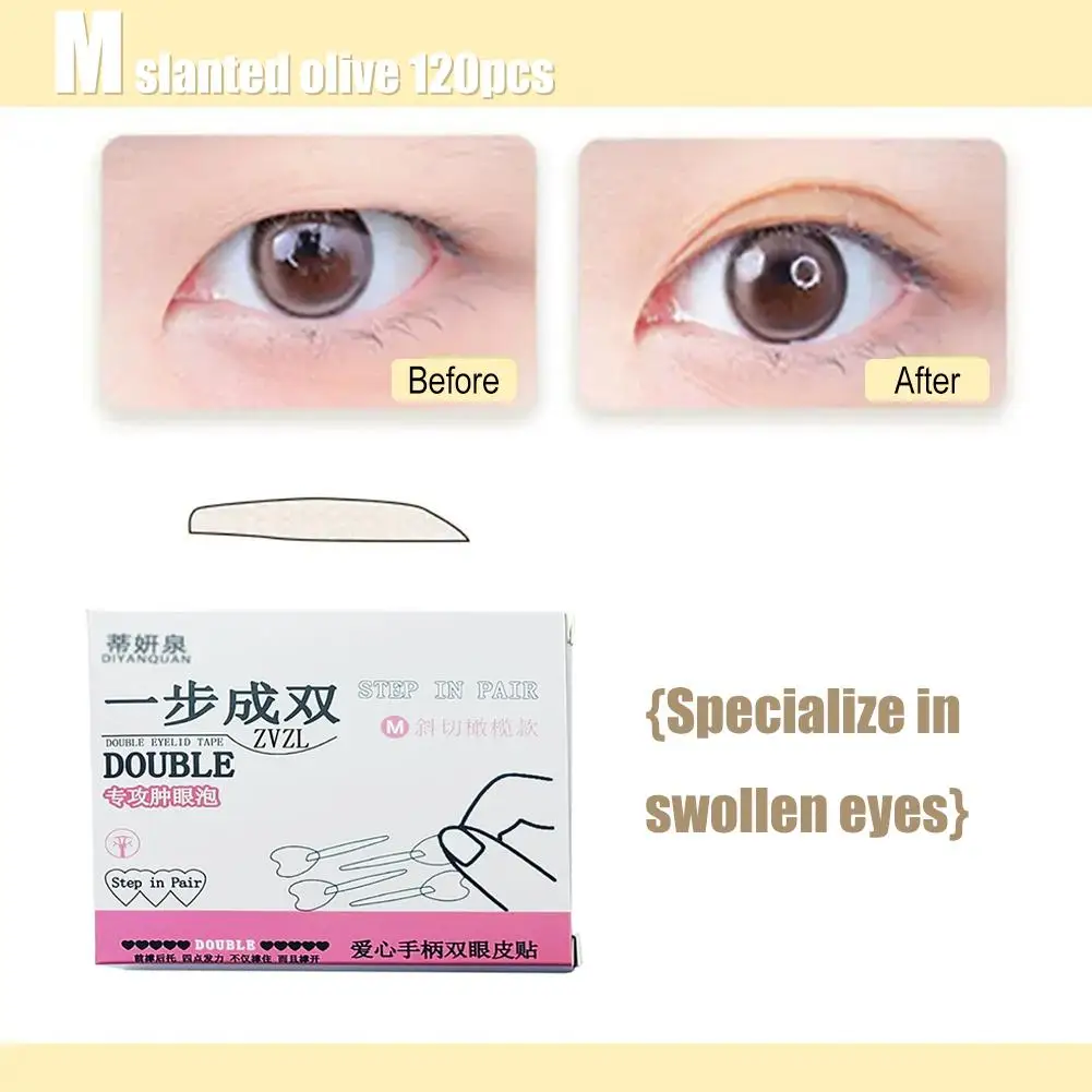 120 ชิ้นที่มองไม่เห็นสติกเกอร์ตาสองชั้น - กันน้ํา Natura ยาวนานด้วยเครื่องมือรูปหัวใจ, สติกเกอร์เปลือกตาโปร่งใส