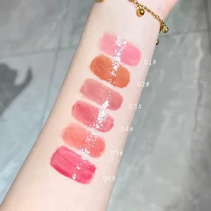 Spiegelglas Feste Lipglaze Blumen Wasserlicht Herz Formular Lipstick sauberes Öl Gelle Lipgloss Tint Corean Make -up Girl Kosmetik 8 Hauptverkaufslösungsmittelkinne - №8