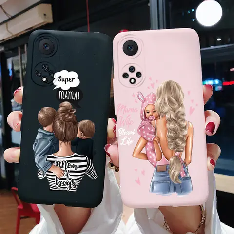 For Honor 50 Case For Huawei Honor 50 Nova 9 SE Cover Coque Super Mom Baby Fashion Girls Silicone Phone Bumper for Honor 50 Case