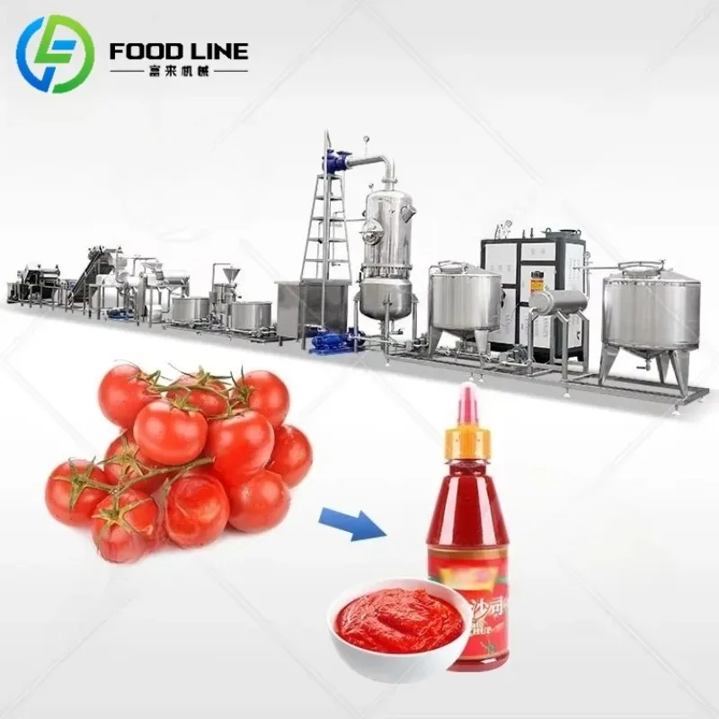 Tomato Paste Production Line Tomato Puree Ketchup Making Machine Industrial Tomato Sauce Making Machine for Factory Customized