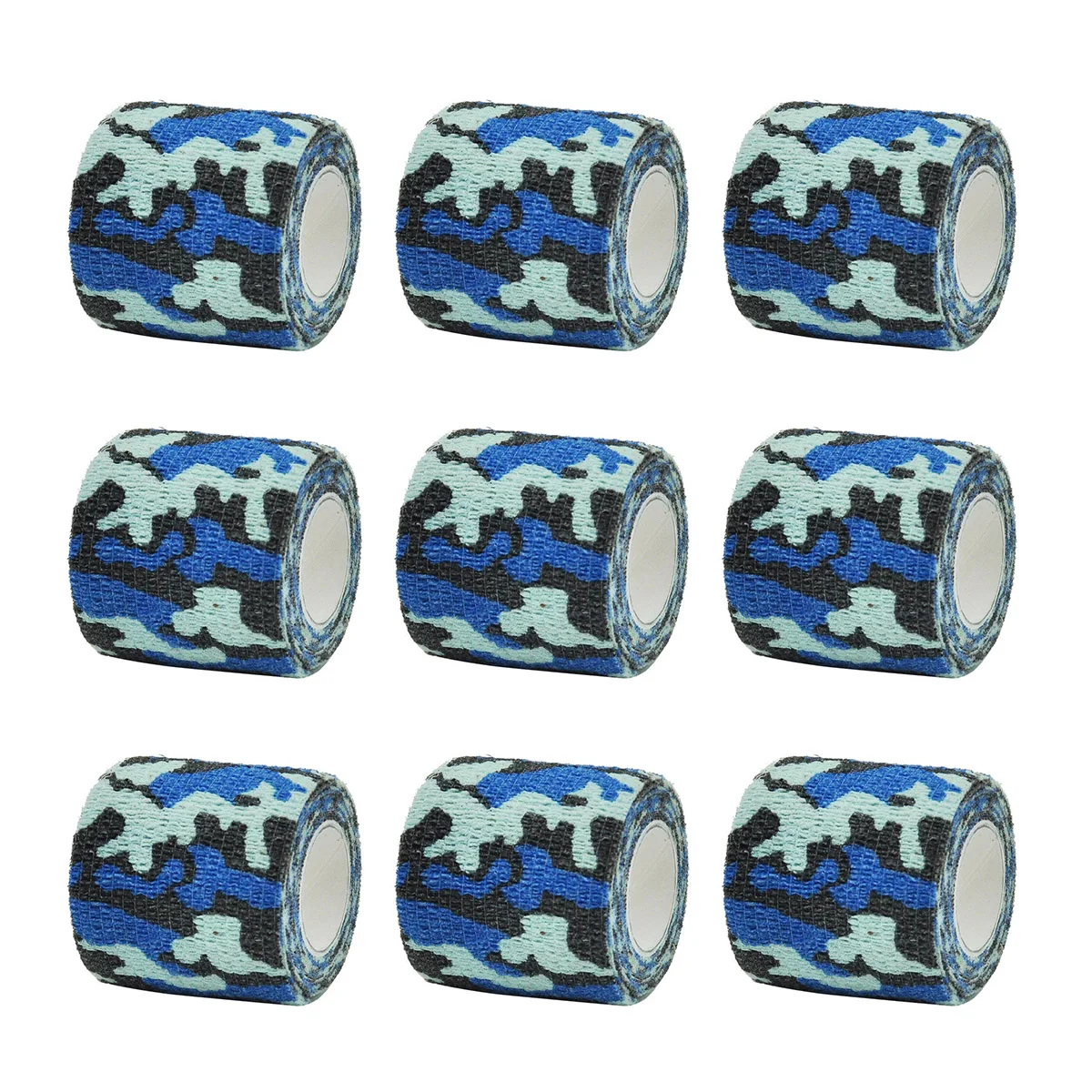 1/6/10Pcs Ocean Camouflage ยืดหยุ่นเทปกีฬา Protector ข้อเท้าเข่าผ้าพันแผลนิ้วมือ