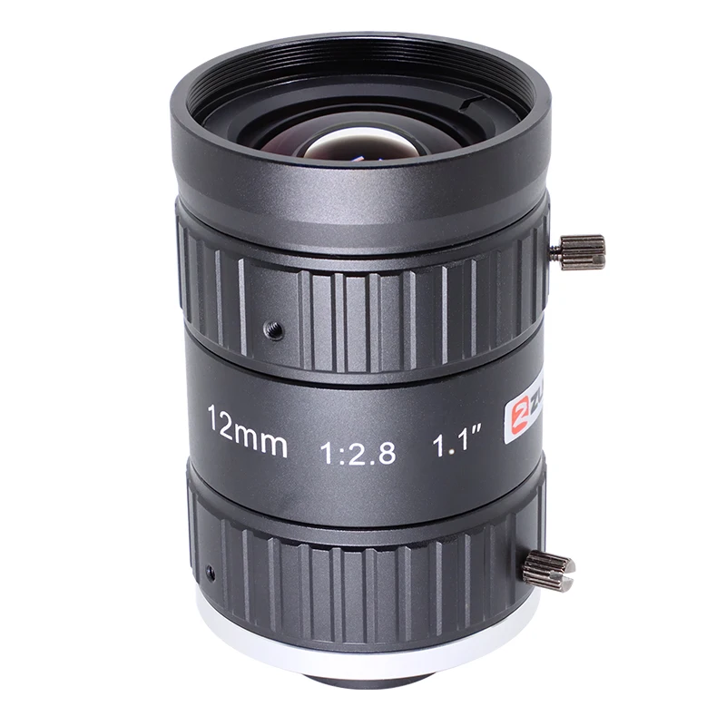 ZLKC 20MP 1.1 Inch High Resolution 12mm Fixed Focal Length FA C Mount Machine Vision Lens F2.8 Manual Iris Low Distortion Camera