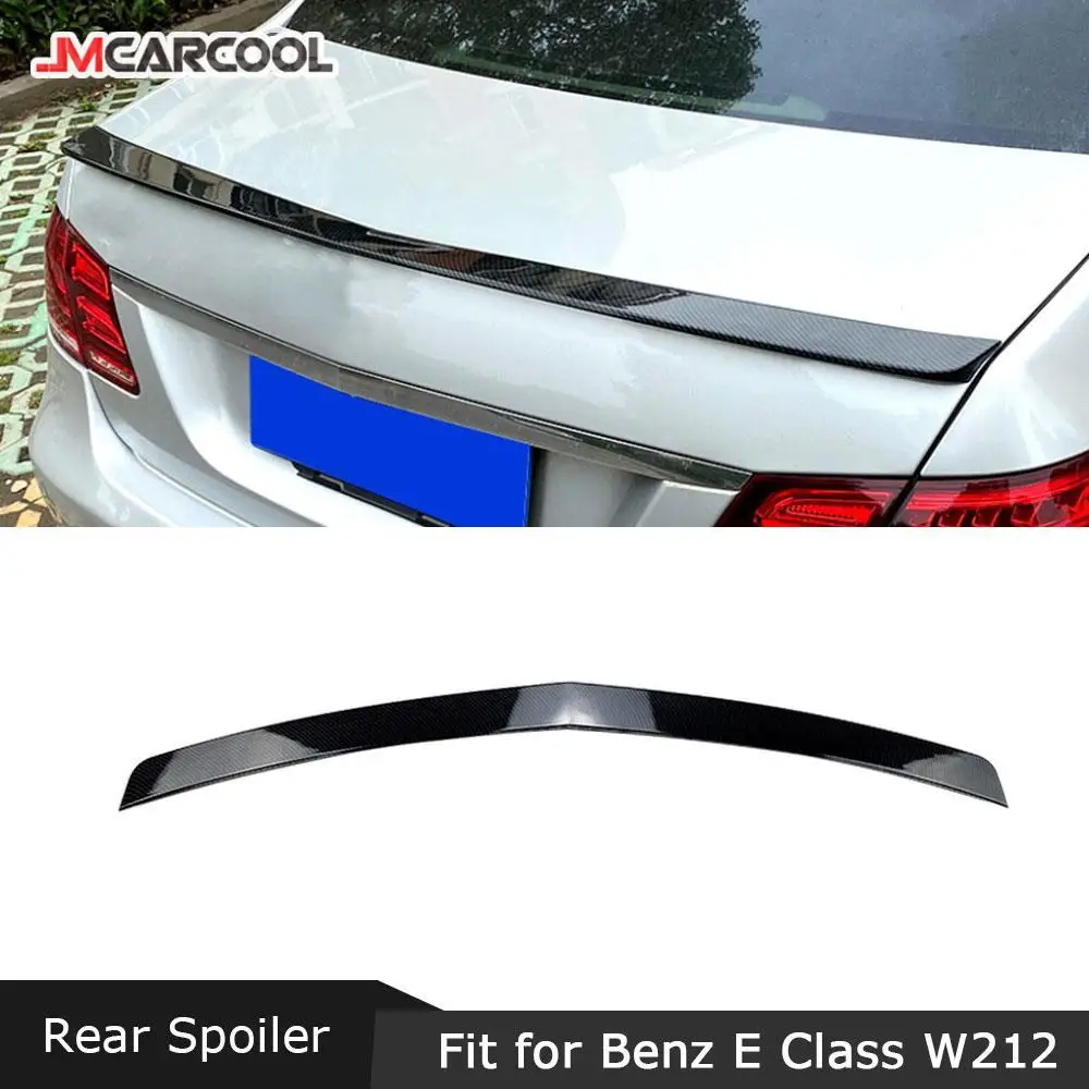 

JMCARCOOL Carbon Look Rear Trunk Lip Spoiler For Mercedes Benz E Class W212 E200 E260 E63 For AMG 2014-2016 Sedan 4 Door