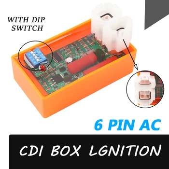 6-pinowa jednostka systemowa zapłonu motocykla AC skrzynka CDI z przełącznik DIP dla GY DM 200 YABEN 50 XR250R CS XLR 125 GY6 CRF230F