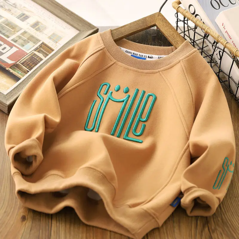 Autumn Winter Kids Baby Girls Logo Print Sweatshirts Baby Boys Long Sleeves Sweater Toddler Infant T-shirt Clothes Sweatshirt