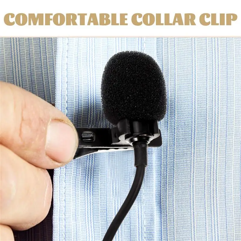 10PCS Microphone Lapel Tie Clip Universal Mini Lapel Lavalier Microphone For Broadcasting Studio Live Mic Stand Accessories