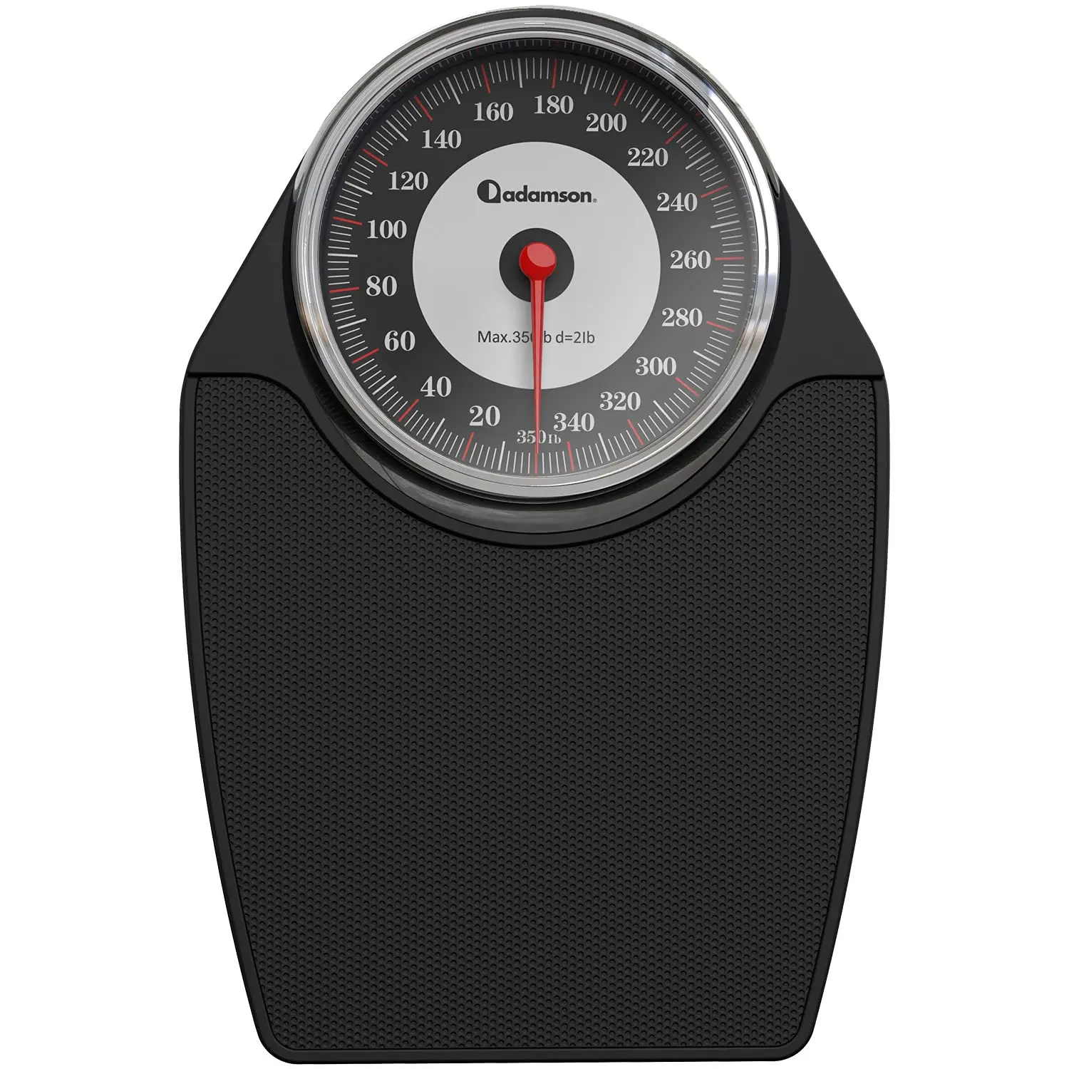 

Analog Bathroom Scale - Up to 350 LB, Anti-Skid Rubber Surface, Large Numbers, High Precision, Durable with Long Warranty