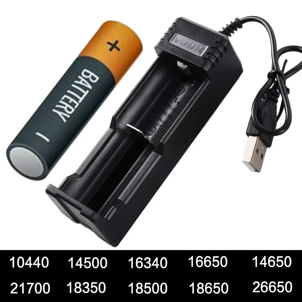 

Universal USB Smart Single Slot Charger 18650 Lithium Charger for Flashlight Toy 18650 14500 26650 3.7V-4.2V Lighting Power Bank