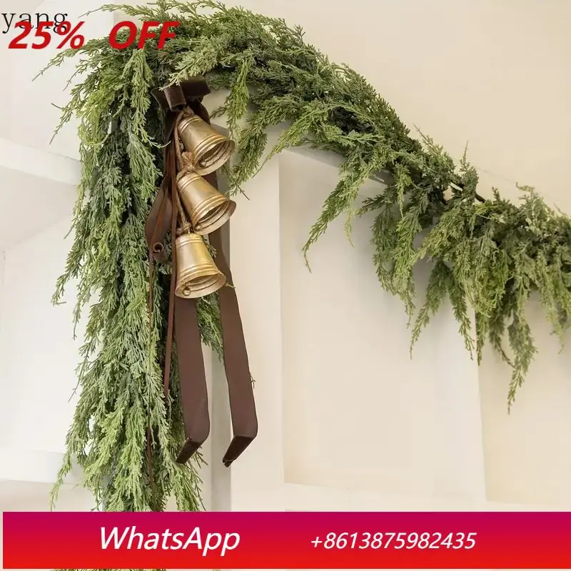 

Искусственный рождественский декор из ротанга с имитацией кипарисовых листьев и цветов