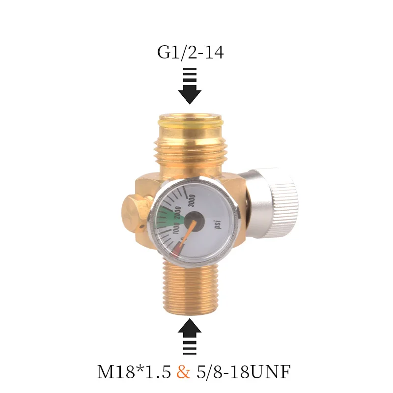 

HPA Air Tank Gas Filling Adapter Paintball Sodastream Adapter Co2 On/Off Valve Airsoft Cilindro PCP Connector Valvula Reguladora