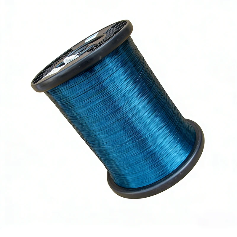 1KG/Roll 2UEW QA‑1 155℃ Direct Welding Blue Enameled Copper Magnet Wire Coil Winding Enamelled Wire