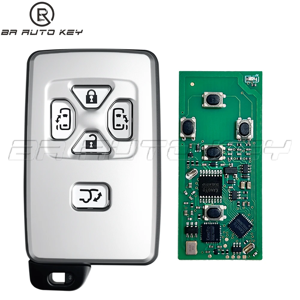 5 przycisków Keyless Go inteligentny pilot z kluczykiem samochodowym dla Toyota VELLFIRE PREVIA Alphard Remote 2008-2014 433.92MHz ID71 Chip