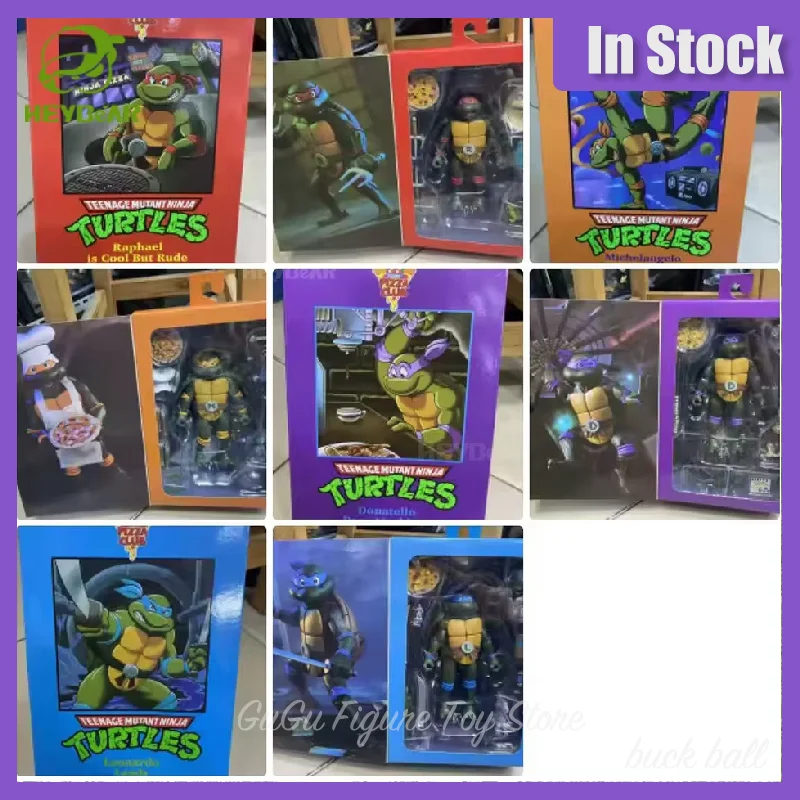 New Neca Leonardo Leads Turtles  Anime Figures Pizza Club Turtles Action Figure Model Doll Collect Desk Decor Toys Birthday Gift