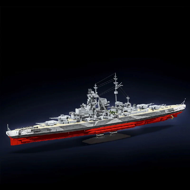 2738PCS Tirpitz Submarine Battleship Building Model Set Warship Modular Building Block Assembly Model Kit DIY Toys Adults Gift