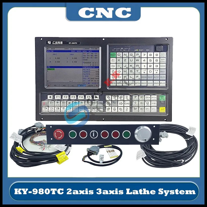 HOT CNC 2axis 3axis Lathe Motion Control System Keyuan KY-980TC  Controller Offline Motion Large Machine Tool Equipment