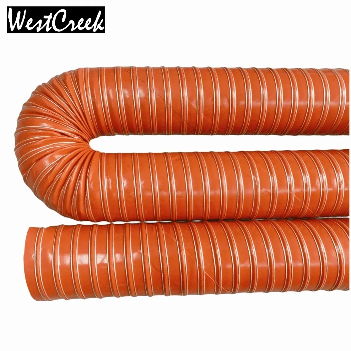 WESTCREEK 2 M 80mm 89mm 102mm Heat-resistant Red Silicone Hot Air Duct Wire Smoke Vent Hot Exhaust Pipe