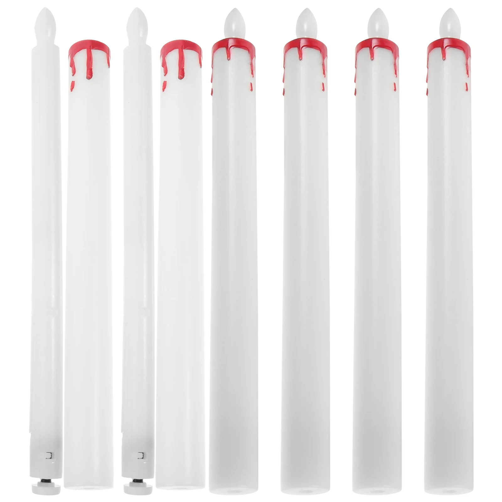 6 قطع من الشموع الإلكترونية عديمة اللهب، أضواء مستدقة للزينة قابلة لإعادة الاستخدام لتزيين المنزل وحفلات الزفاف