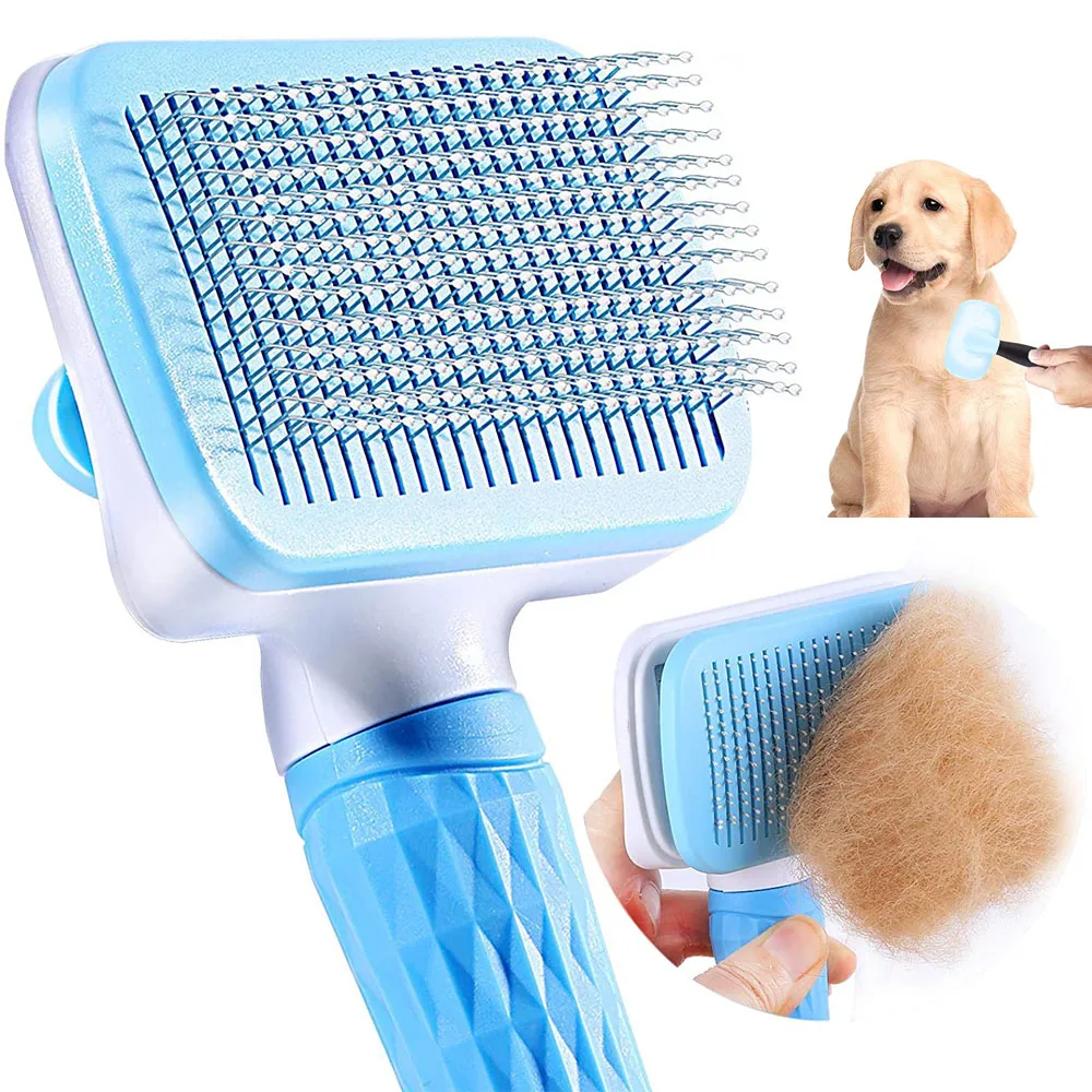 Brosse de Toilettage et de Soins pour Chien et Chat, Peigne Épilateur à Poils Longs, Fournitures pour Animaux de Compagnie