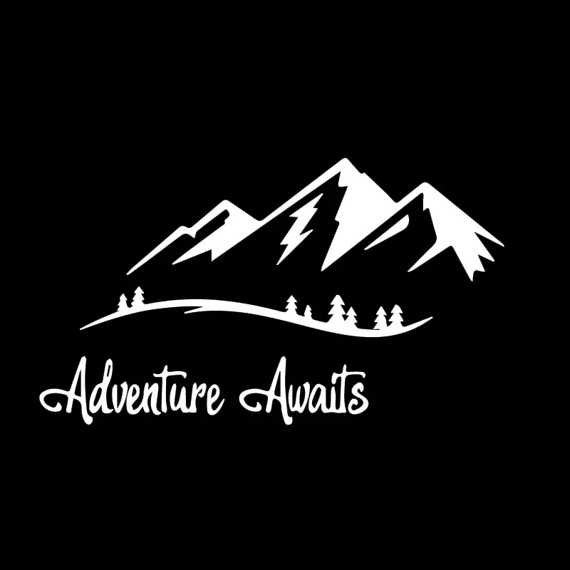 Brave Mountain Adventurer Sticker High Quality Car Window Decoration Personality PVC Waterproof Decal Black/White, 17cm*10cm