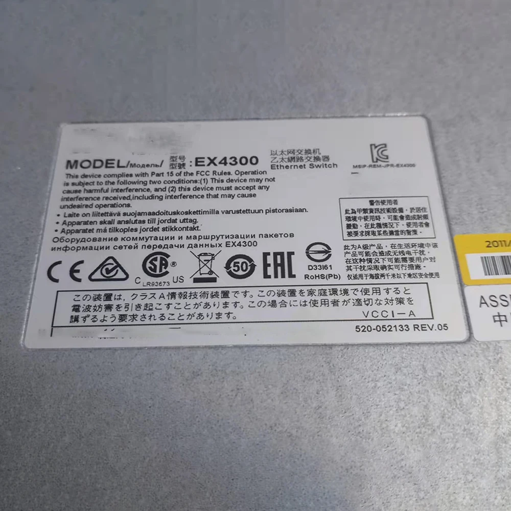 1 peça para juniper 48 gigabit poe + fonte de alimentação interruptor de gerenciamento de rede de três camadas EX4300-48P