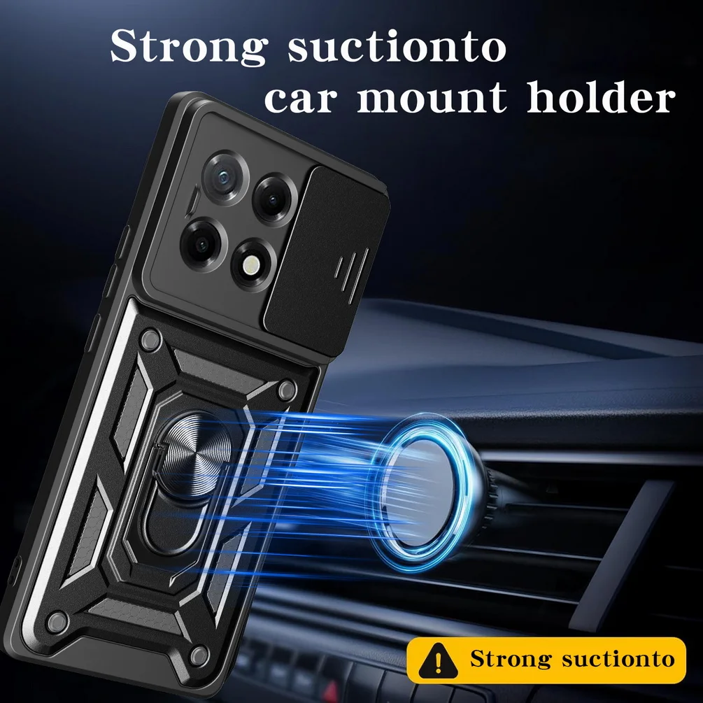 Camera Protect Case for Tecno Camon 30S Camon30 Premier Camon 30 Pro 20 Pro 19 18 18P Armor Hybrid Metal Ring Holder Back Cover