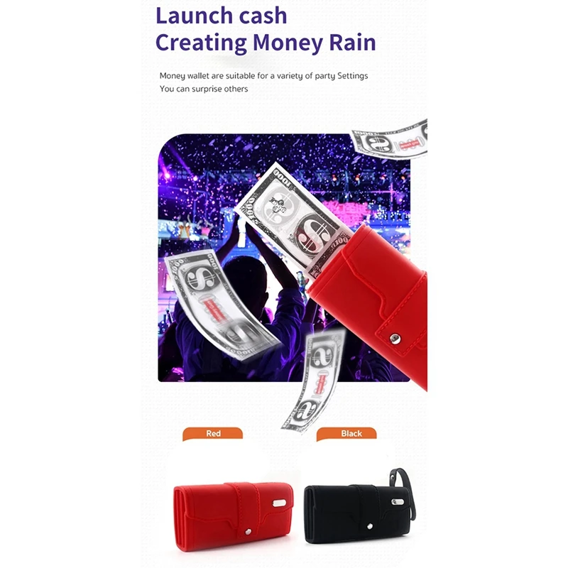 Money Wallet Electric Party Cash Ejection Simulated Wallet Funny Party Game Toys Kids Gifts Toys Red-SPMI
