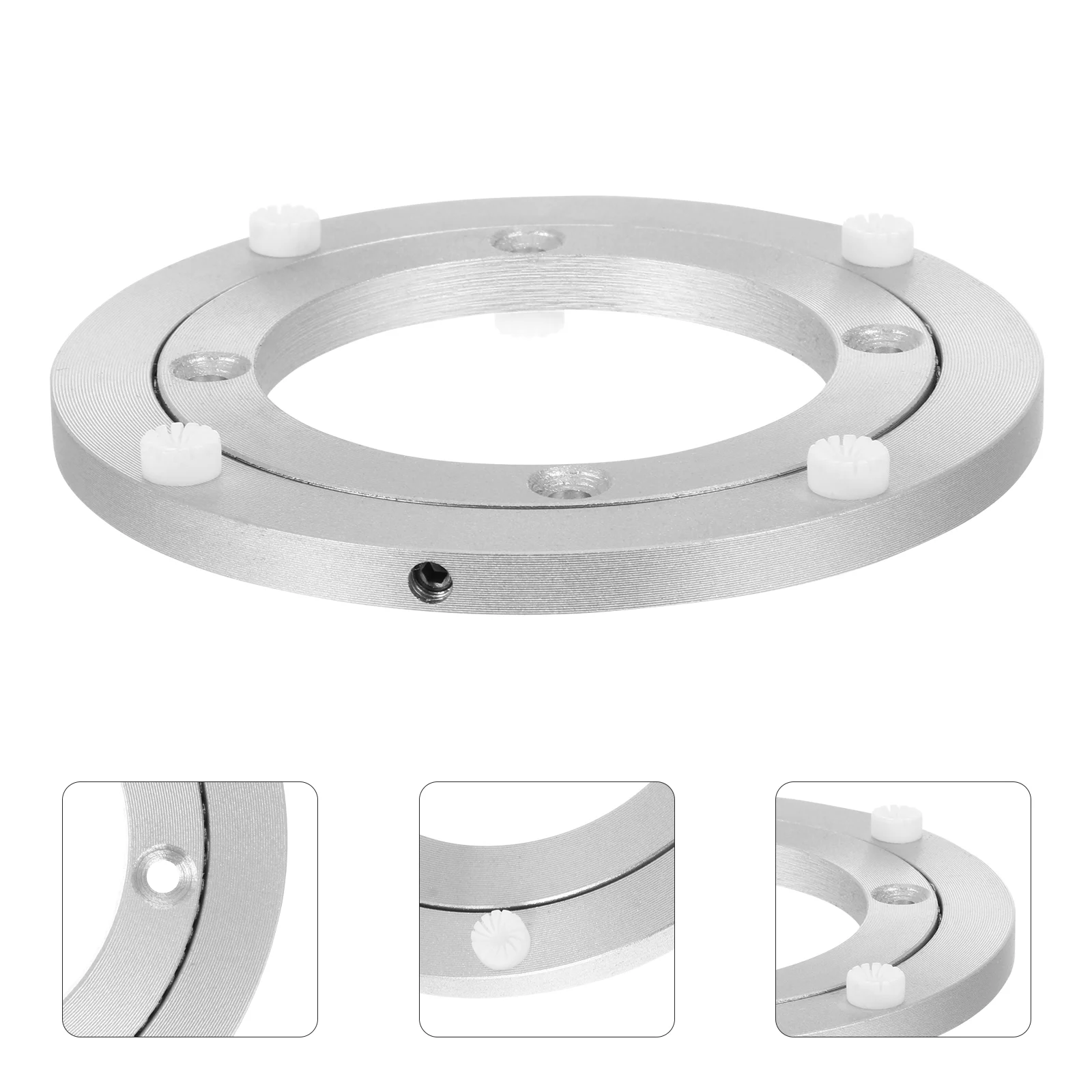 Turntable Base 360 Degree Rotating Tool Cake Accessories Aluminum Alloy Round Plate Aluminium Bearing