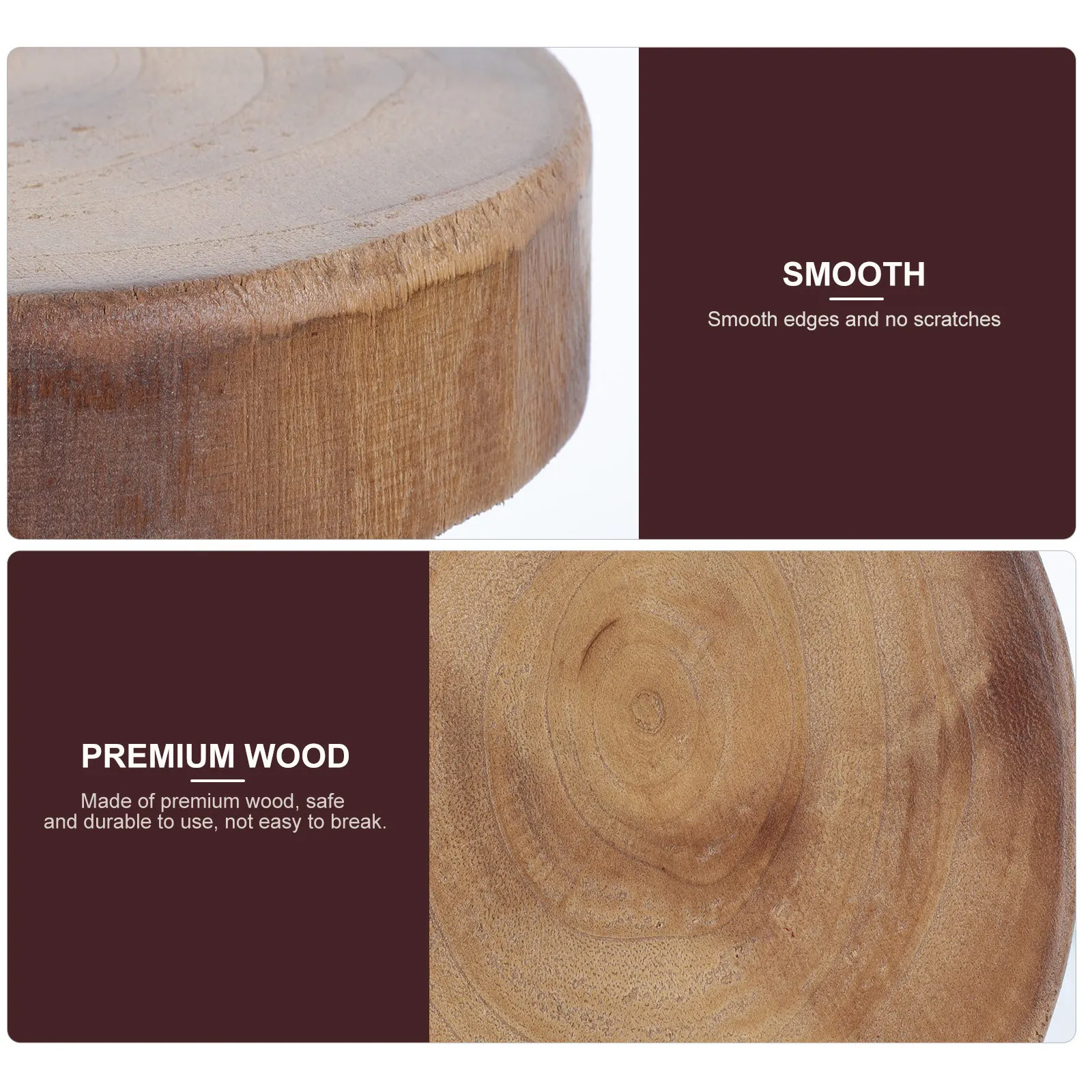 

1pc Wooden Plant Stand Small Round Stool For Garden Indoor Decor Flower Pot Holder Bonsai Shelf Succulent Rack Balcony Planter