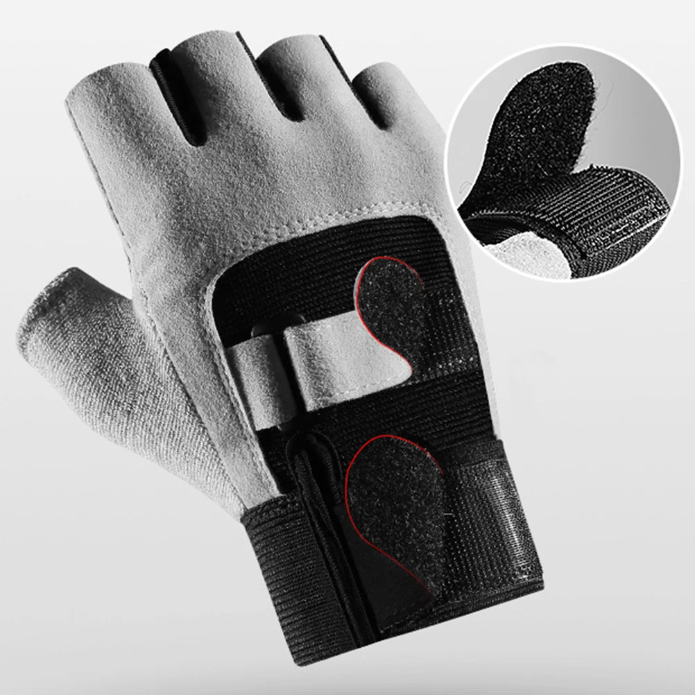 

Sports Anti-slip Gloves Grey Cycling Fitness Outdoor Biker Training Shockproof Half-finger Breathable Comfort Summer Use