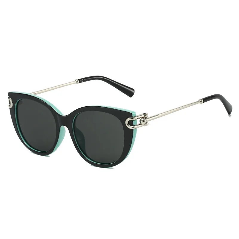 نظارات شمسية عصرية للحماية من الأشعة فوق البنفسجية 400 على شكل عين القطة الكبيرة للنساء والرجال، نظارات شمسية مريحة للاستخدام الخارجي من البولي كربونات #1