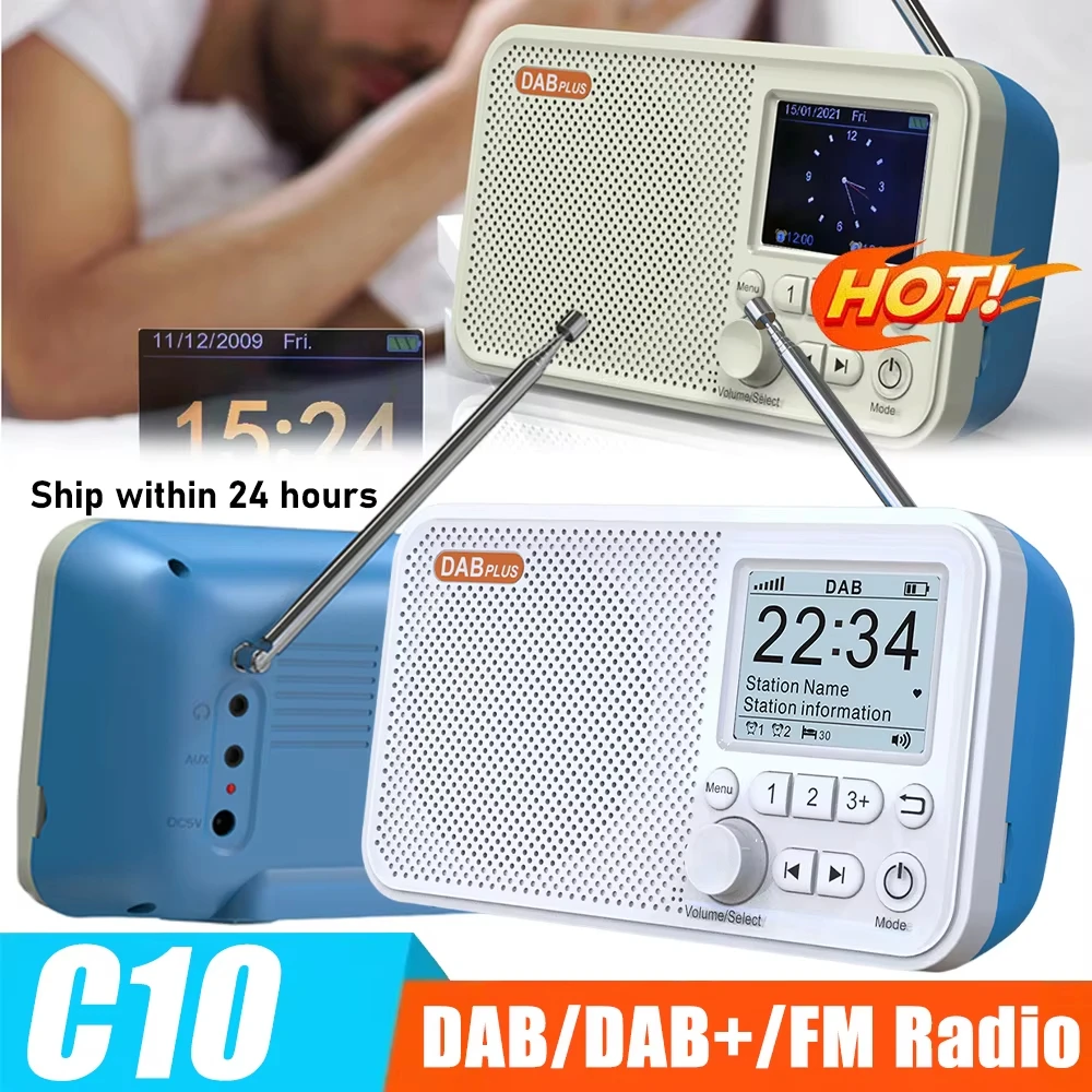 

Цифровое радио C10 DAB DAB+ FM, портативный MP3-плеер, радиоприемник (подходит только для Европы и Австралии)