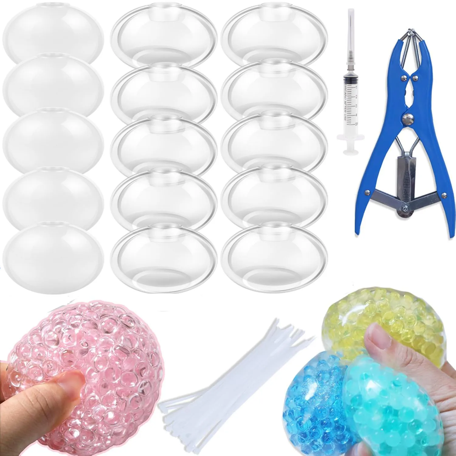 Kit DIY para Fazer Bolas Anti-stress em Branco, Brinquedo para Alívio da Ansiedade, Bolas Anti-stress Macias Feitas à Mão, Bolas Vazias para Apertar, Bolas Decorativas, Presente para Festas