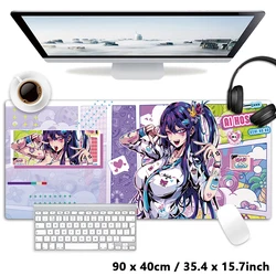 Oshi hiçbir Ko Hoshino Ai Mouse pad masa Mat oyun XXL Anime kızlar seksi moda Mousepad klavye halı masaüstü Mat küçük ped