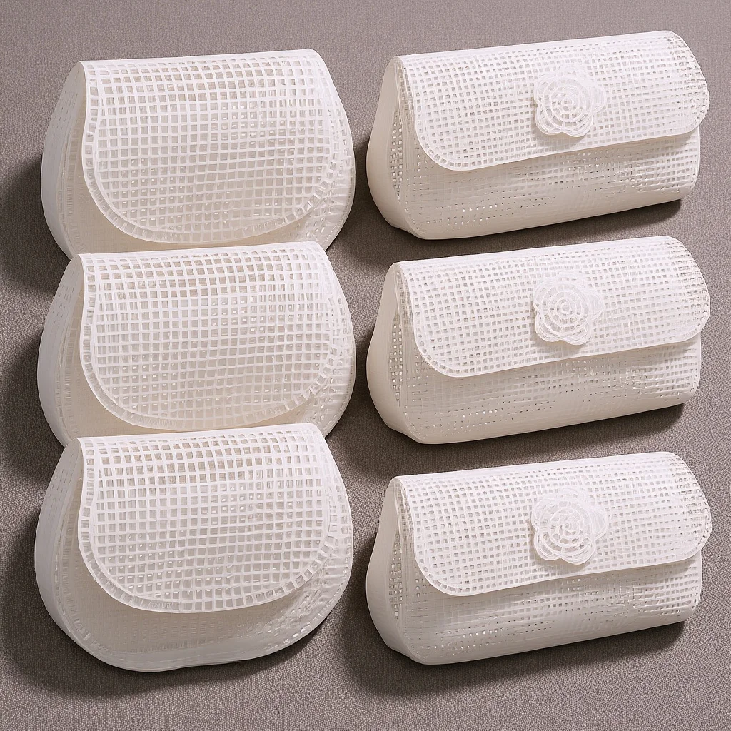 

6pcs Mesh Canvas Sheets 2mm Holes Clear White Plastic Canvas DIY Handbag Bag Making Supplies Crochet Craft Sewing