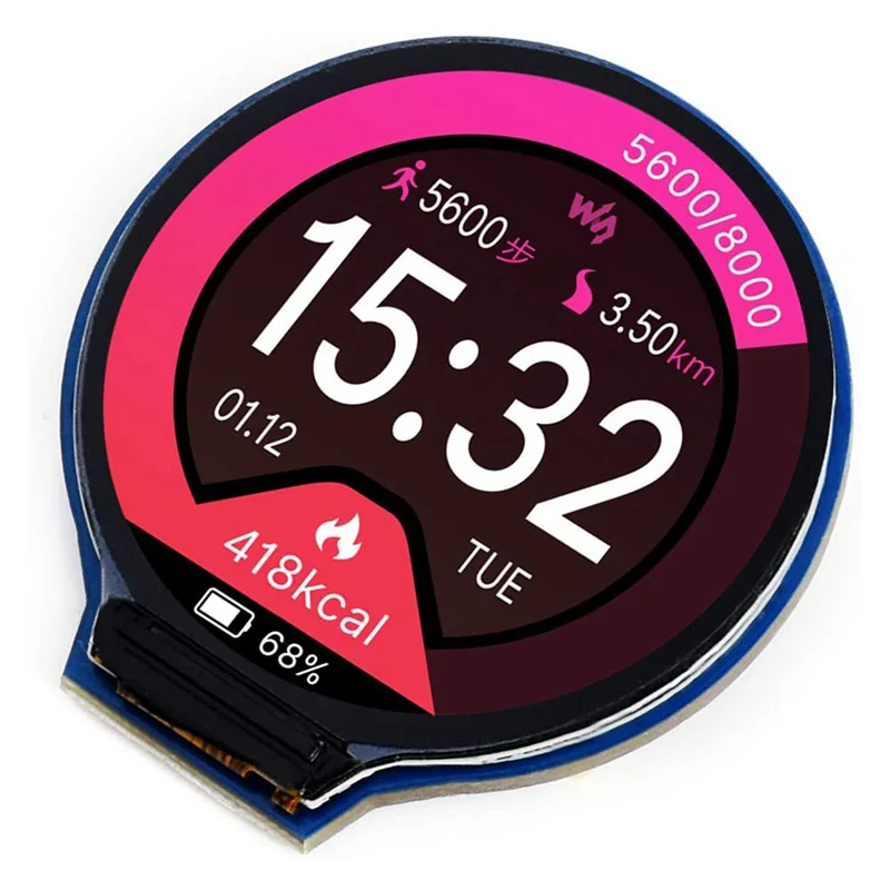 daily-5pcs-128inch-round-display-lcd-screen-module-gc9a01-spi-communication-rgb-65k-color-support-for-raspberry