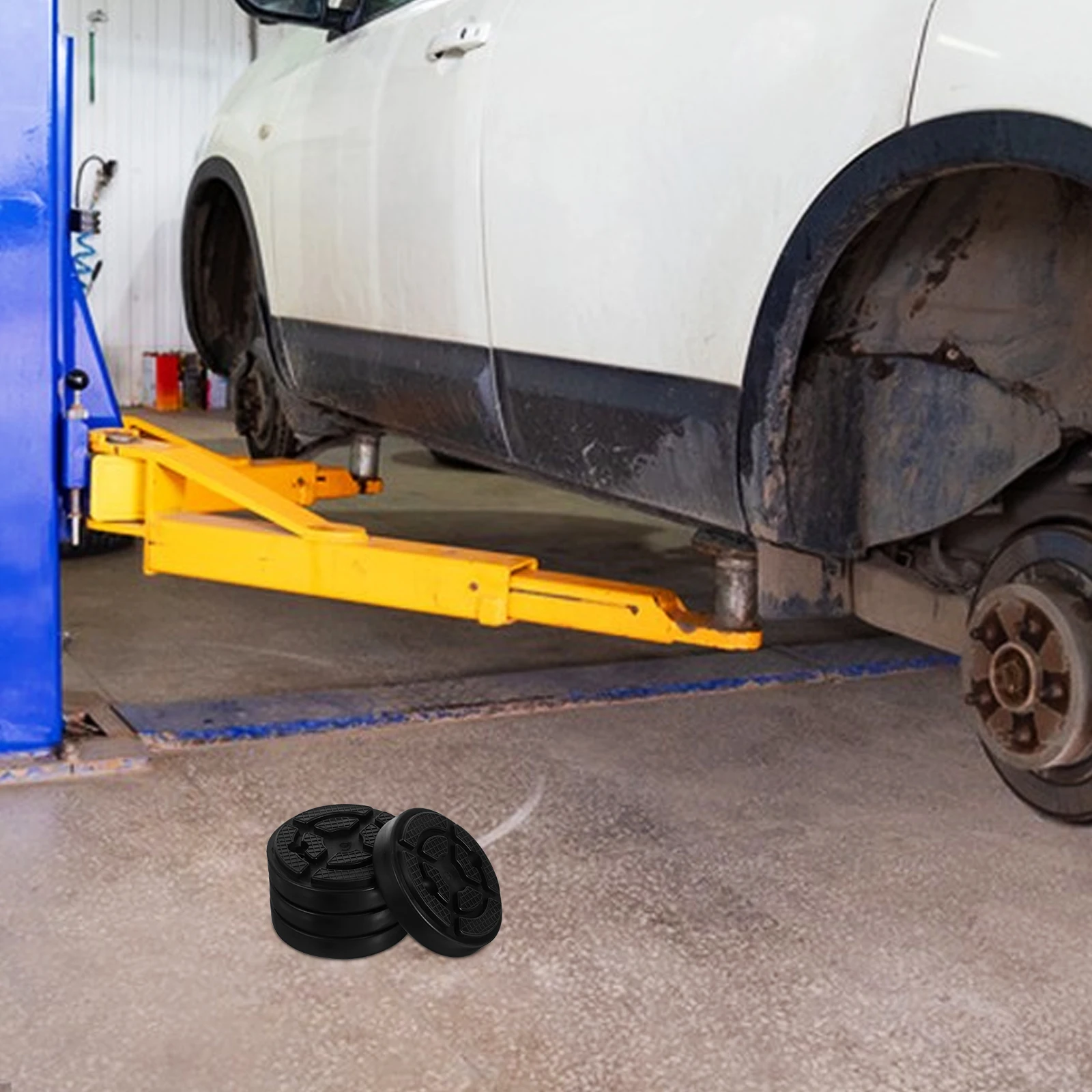 

4pcs Lift Rubber Pad Automotive Body Pads Two Post Car Rubbers Machine Durable Practical Greater Cushioning Compression